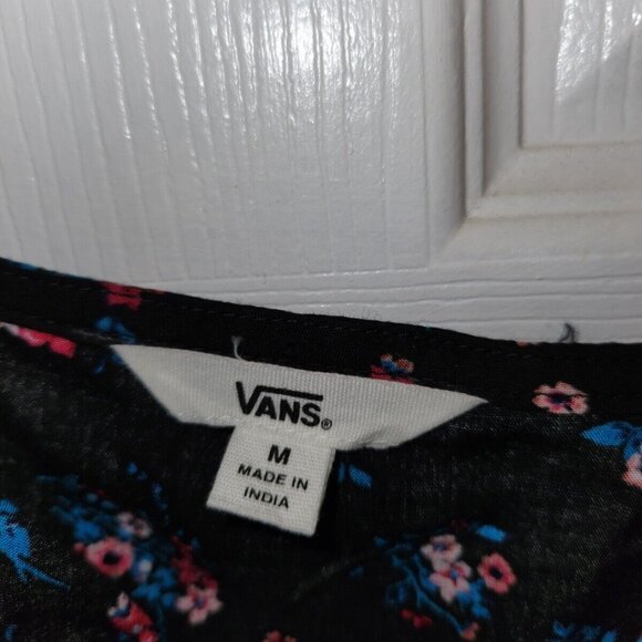 VANS Black Floral Mandi Cami Dress Medium - Picture 6 of 8